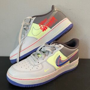 Nike Air Force 1 Low GS “Dunk It” with Neon Accents